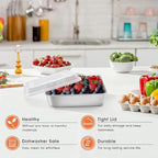 Herogo 8”x 8” Square Cake Pan, Stainless Steel Square Baking Pan with Lid, Cakes Brownie Lasagna Bakeware Set of 2, Healthy & Dishwasher Safe