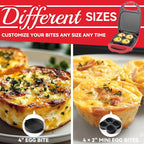 Egg Bite Maker with 2 Silicone Egg Molds for Breakfast Sandwiches, Breakfast Maker, Omelet Pan, Healthy Snacks or Desserts, Red