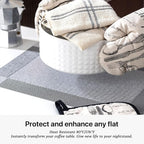 LEXMORE Placemats Set of 8 Vinyl/Plastic Woven Place Mats for Kitchen Table Indoor/Outdoor Washable Placemat Wipeable Dining Table Mats(Silver Cube)