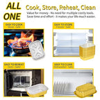 40 Pack 1.5 LB 7.2"×5"×1.8" Aluminum Pans with Lids Heavy Duty, 25 Ounce Aluminum Food Containers Disposable Tin Foil Pans with Lids for Baking, Meal Prep, Freezer, Heating and Takeout