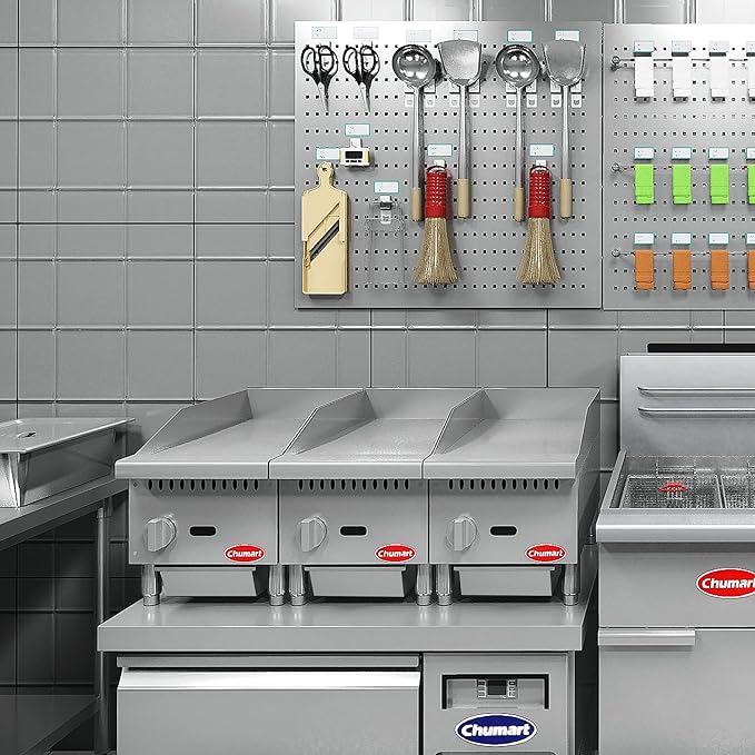 12" Commercial Countertop Griddle, Single Burners Gas Griddle, 30000 BTU Output, Stainless Steel Flat Top Grill Hot Plate with Natural Gas and Propane Conversion Kit for Restaurant, Food Truck