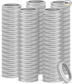 VIBRATITE 100 Pieces Regular Mouth Canning Rings, 70MM Mason Jar Split-Type Metal Canning Bands for Ball, Kerr, Mason Canning Jar Rings, Reusable Leak Proof Replacement Bands