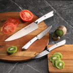 Cangshan ELBERT Series German Steel Forged Starter Knife Sets (White, 3-Piece)