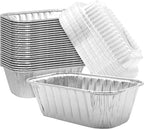 Avant Grub Baking Pan Chef-Grade Quality Extra Thick BPA-Free 6 x 3.75in Tin Loaf Pans w/Lids 25 Pk. Best Disposable Bakeable 1Lb Aluminum Foil Pan for Baking Bread, Small Meatloaf, Lemon Bundt Cake.