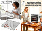Non-Stick Silicone Dehydrator Liners: 12.5x9.8 inch Fit Cercker/DBC-07A/DBC-14A BPA-Free Easy Clean Reusable Mesh Sheets for Healthy Snacks 14-Pack
