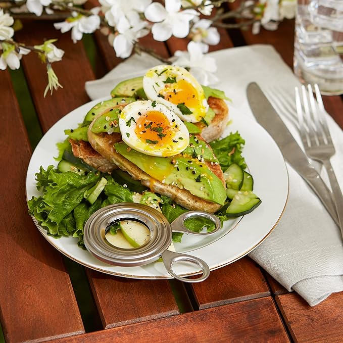 RSVP International Endurance Kitchen Tool Collection Durable & Easy to Clean, Dishwasher Safe, Egg Topper, Stainless Steel