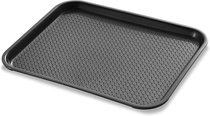 New Star Foodservice Fast Food Tray, Set of 12 (Black, 14 by 18-Inch)
