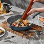 Wooden Pepper Grinder,Pepper Mill Wood 10In–Salt Grinder Refillable,Pepper Grinder Manual Adjustable Ceramic Rotor,Easy Refill,Salt and Pepper Shakers with Coarseness Control 1-Pack