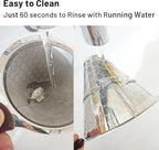 Pour Over Coffee Dripper, Stainless Steel Coffee Filter, Reusable Coffee Filter, Metal Cone Filter with Removable Cup Holder and Cleaning Brush