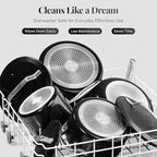 Gotham Steel Modern 11 Pc Ceramic Pots and Pans Set Non Stick, Professional Elegant Kitchen Cookware Sets with Steamer for Cooking, Non Toxic Made without PFOS PFOS, Dishwasher & Oven Safe