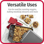 GoodCook Everyday Baking Pan with Metal Lid Nonstick Warp-Resistant Heavy-Gauge Steel Construction Even-Heating Oblong Cake Pan with Solid Oven-Safe Cover, 9x13-Inch, Gray