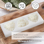 TIKUSAN Onigiri Mold Musubi Maker Japanese Rice Ball Press Onigiri Mold Tray BPA Free Made in Japan Kanto Style (Small 3 Molds)