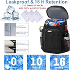 Backpack Coolers Insulated Leak Proof 30 Cans, Soft Sided Insulated Cooler Bags Ice Chest Backpack for Beach Travel Camping, with Reusable Ice Packs