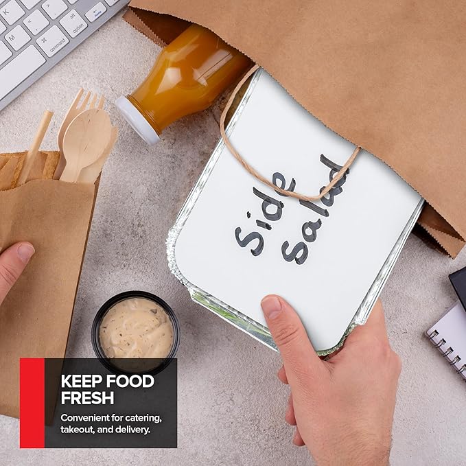 Stock Your Home Disposable Foil Pans with Lids (Set of 40) Heavy Duty Aluminum Pans with Lids (20) 9x13, (10) 8x8, (10) 1-Lb Baking Tins with Covers for Cooking, Heating, Storing, Holiday Dinner Meals