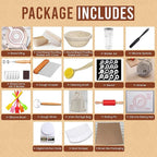 Sourdough Starter Kit with Scale - Sourdough Bread Baking Supplies with Banneton Bread Proofing Basket Set, Bowl Scraper, Silicone Spatula, Baking Mat | Sour Dough Kit & Bread Making Tools by Richni