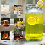 WELLIFE 64 OZ Mason Jars, 3 Pack Wide Mouth Mason Jars for Pickling, Canning, Fermenting and Food Storage, Microwave & Dishwasher Safe