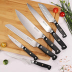 KEEMAKE Chef Knife Set, 6PCS Ultra Sharp Kitchen Knives with Ergonomic Handle, High Carbon Stainless Steel Kitchen Knife Set, Forged Cooking Knife Set for Slicing Meat Vegetable Bread And Fruit
