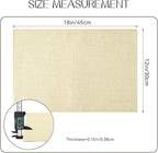 Romanstile Cloth Placemats Set of 6-12 x 18 Inch, Heat Resistant Double Layered Thickened Burlap Place Mats, Washable Linen Farmhouse Table Mats for Kitchen/Dining/Party/Outdoor, Cream