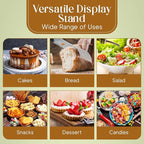 Homeries Acacia Wood Cake Stand with Lid, Cake Plate, (6 in 1) Multi-Functional Serving Platter, Large Cake Stand with Dome, Cake display stand with lid & Cake Dome - Use as Cake Holder, Cake Cover