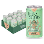 Little Saints Mocktails Non Alcoholic Drinks, Paloma (12 Pack) - Plant-Based & Alcohol-Free Paloma Cocktail Mixers - Sugar-Free Ready-to-Drink Sparkling Beverage for Parties & Celebrations, 8 Oz Cans