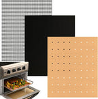 WMKGG 3 Pack Air Fryer Oven Liners Set, 9 x 11 Inch Reusable Non-Stick Toaster Oven Mats Compatible with Cuisinart, Breville, Ninja Foodi, Kalorik, Emeril Lagasse