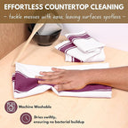 Native Fab Kitchen Towels 18 x 28 Inch, Set of 6, Wide Stripe, Super Absorbent, Quick Dry, Soft, 100% Cotton Dish Towels for Wiping Hands, Drying Dishes, Cleaning Dishcloths Set - Burgundy (Maroon)