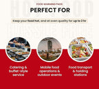 Self-Heating Buffet Kit – Flameless Food Warmer Set for Parties – Includes 4 Trays, 4 Half-Size Heat Pads & Foil Pans – Keeps Hot Food Hot for up to 3 Hours – Gel Fuel Can Alternative