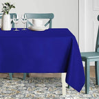 sancua Square Tablecloth - 54 x 54 Inch - Stain and Wrinkle Resistant Washable Polyester Table Cloth, Decorative Fabric Table Cover for Dining Tables, Buffet Parties and Camping, Blue