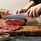 Wakoli MIK Damascus 3-Piece Knife Set – Japanese Style Kitchen Knives | Genuine Damascus Steel Blades with VG10 Core | Ergonomic Micarta Handles | Professional Chef Knife Gift Set in Elegant Box