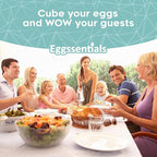 Eggssentials Square Egg Mold - Hard Boiled Egg Maker - Pack of 6 - Transparent Silicone