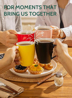 Sweese Porcelain Coffee Mugs - 16 Ounce (Top to the Rim) for Coffee, Latte, Tea, Cocoa, Set of 4, Black