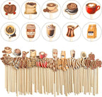 Jinei 120 PCS Coffee Stirrers Stir Sticks Natural Wooden Stir Sticks Disposable Drink Stirrers for Stirring Hot Chocolate Milkshake Restaurant Home Office(Coffee Style)