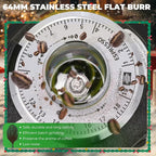 Commercial Coffee Grinder Electric Flat Burr Coffee Bean Grinder with 19 Settings Touch Screen Espresso Machine with Large 35oz Hopper, Black