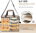 VILLEY Cooler Bag, 30 Cans Insulated Soft Cooler Bag, Large Beach Cooler with Removable Shoulder Strap, Keep Cold/Keep Fresh/Keep Warm, Portable Soft Sided Cooler for Camping Trip Picnic, 20L