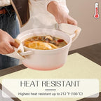 Romanstile Cloth Placemats Set of 6-12 x 18 Inch, Heat Resistant Double Layered Thickened Burlap Place Mats, Washable Linen Farmhouse Table Mats for Kitchen/Dining/Party/Outdoor, Cream