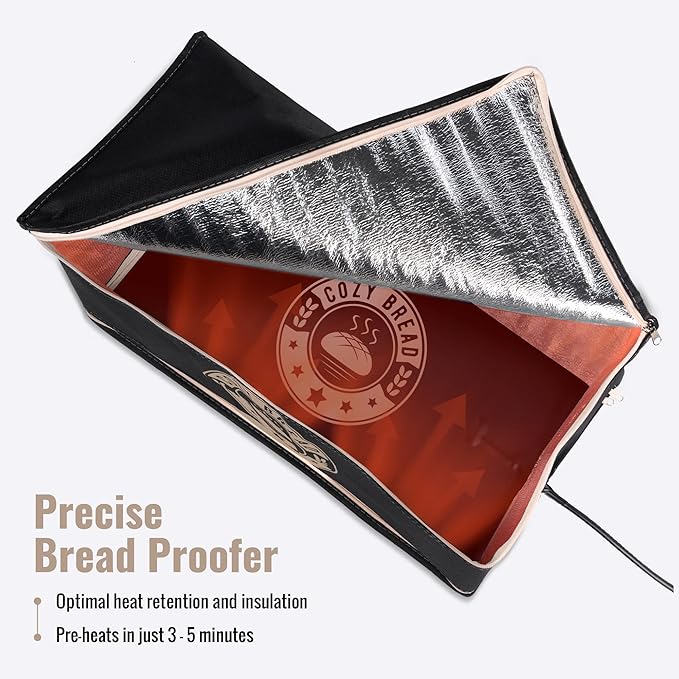 Cozy Bread® Proofing Mat & Thermal Insulation Box Bundle (10" x 21") | The Best Bread Proofer | Proof Dough, Grow Sourdough Starter, Ferment Yogurt