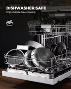 Non Stick Frying Pans Set, 10 pcs, Hybrid Frying Pans Nonstick,non stick Skillets Stainless Steel, Dishwasher & Oven-Safe, Induction Compatible Cooking Pan, PFOA Free Cookware