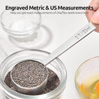 U-Taste Coffee Scoop 2 Tablespoon: 18/8 Stainless Steel Measuring Scooper for Ground Coffee, Bean, Powder, Espresso, 4.3in Long Handle Metal Measure Spoon for Canister, Jar (2Tbsp/30ml)