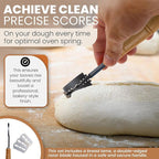 Danish Dough Whisk Stainless Steel Set 4PCS – Dough Hook 13'', Sourdough & Bread Making Tools Kit – Includes Wooden Bench Scraper, Bread Lame & Pastry Brush – Top Sour Dough Tools for Baking