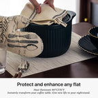 LEXMORE PVC Woven Placemats 6 PCS Wipeable Indoor/Outdoor Table Mats Washable Vinyl Place Mats for Dining Table, Set of 6-Pale Beige