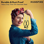 Rainspire Canning Jar Lifter, Canning Tongs Jar Lifter, Canning Tools, Canning Supplies for Home Kitchen, Stainless Steel, Black