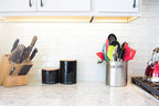 AirScape Planetary Design Ceramic Coffee and Food Storage Canister – Medium 7-inch – US Patented Airtight Inner Lid – Obsidian Black with Bamboo Top