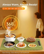 Food Warmers for Parties Buffet, Rollable Electric Warming Tray, Silicone Heating Mat for Food, Food Fast Heating or Thawing Mat for Party Gatherings, Restaurants, Chafing Dish, Daily Use(Green)