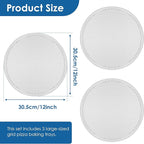 3Pcs Pizza Tray 12 inch Pizza Screen Non Stick Pizza Oven Tray Temperature Resistant Pizza Mesh Baking Tray Reusable Pizza Mesh Pan for Baking Oven Home Restaurant