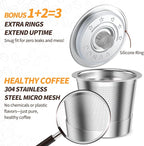 AANQQ Reusable K Cup Coffee Pods for Keurig 1.0: Stainless Steel Refillable K Cup - Reusable Coffee Filter for Keurig 1.0 Coffee Maker, Permanent, Eco-Friendly, BPA-Free