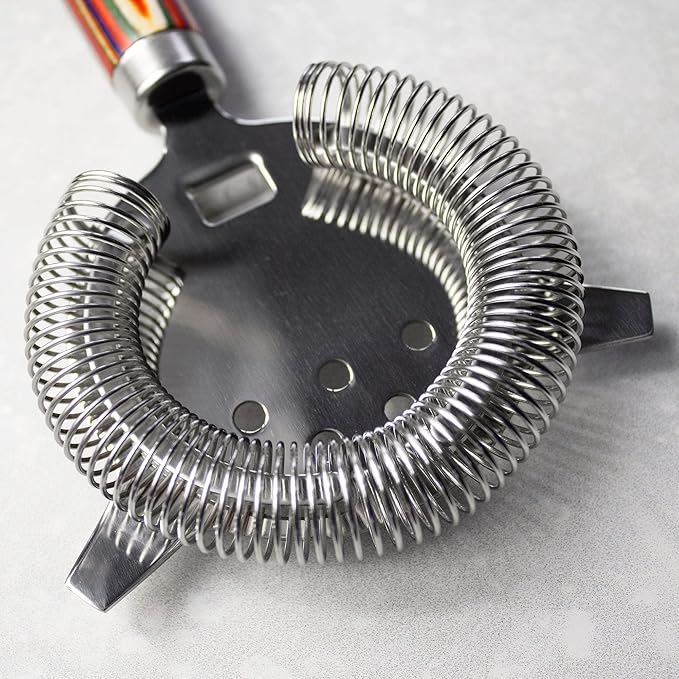 Totally Bamboo Baltique Marrakesh 7 Piece Bartender Kit, Gift Set with Bar Accessory Tools, Muddler, Double Sided Jigger, Hawthorne Cocktail Strainer, Bar Spoon, Waiter's Friend and 2 Bottle Stoppers