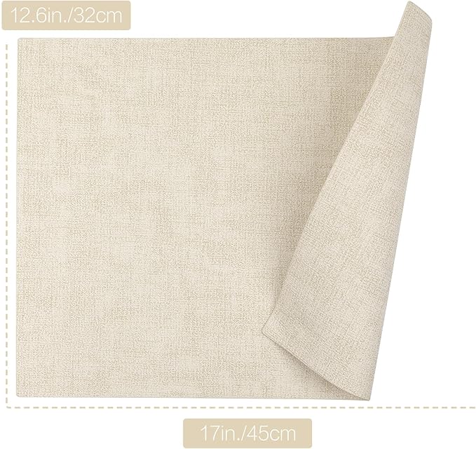 SUEH DESIGN Faux Leather Placemats Set of 6, Wipeable Place Mats Heat Resistant Table Mats Waterproof Dining Table Placemats for Indoor Outdoor Kitchen Dining Table