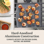 Calphalon® Premier Ceramic Nonstick 11" Square Griddle, Mushroom Grey