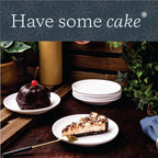 Vikko Dessert Plate, Set of 4 White Plates, Fine Porcelain, Stackable 6 Inch Dessert Plates, Dishwasher Safe, 6/'' Dessert Plate