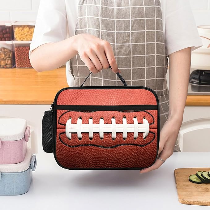 American Football Lunch Bag Insulated Reusable Lunch Box Tote Bag For Women Men Work Picnic Travel